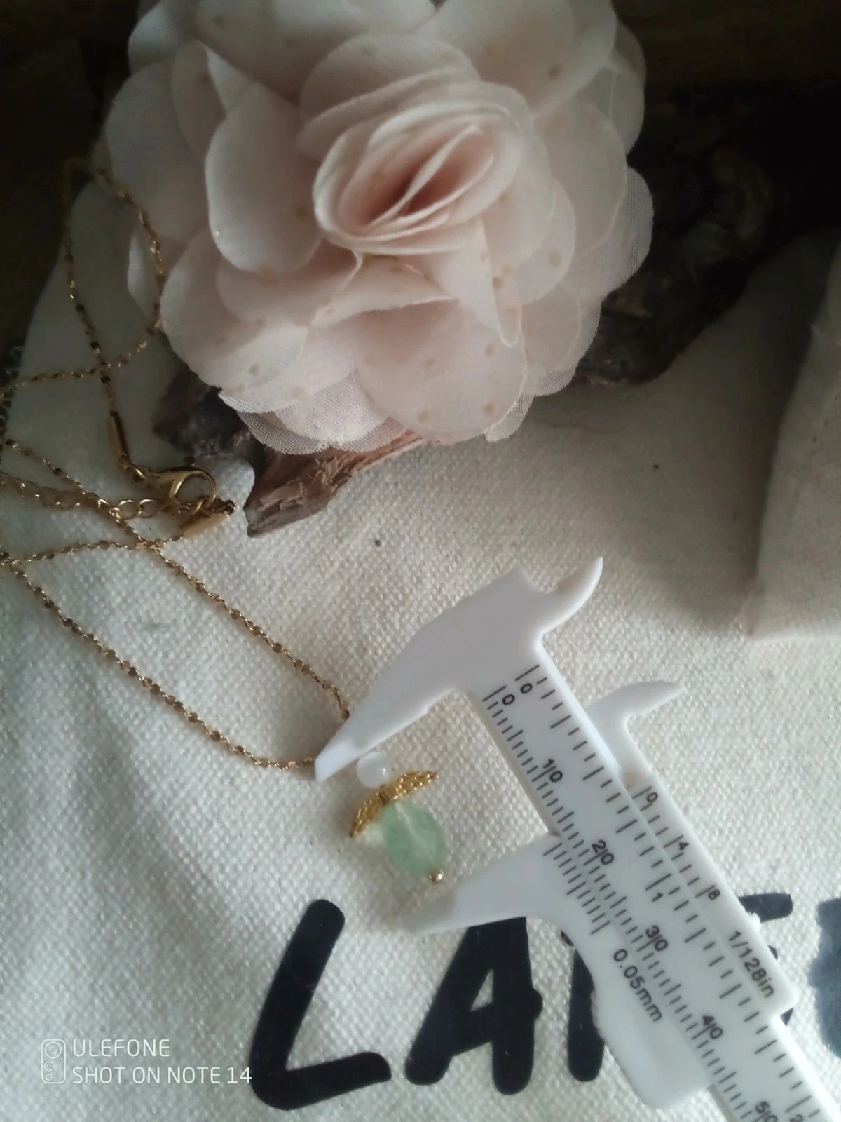 Collier ange sélénite + fluorine + carte offerte – photo 3